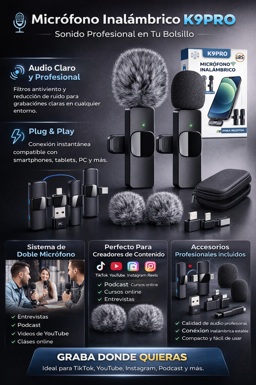 Micrófonos Inalámbricos K9